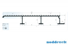 Aluminium vloerprofiel 30mm 